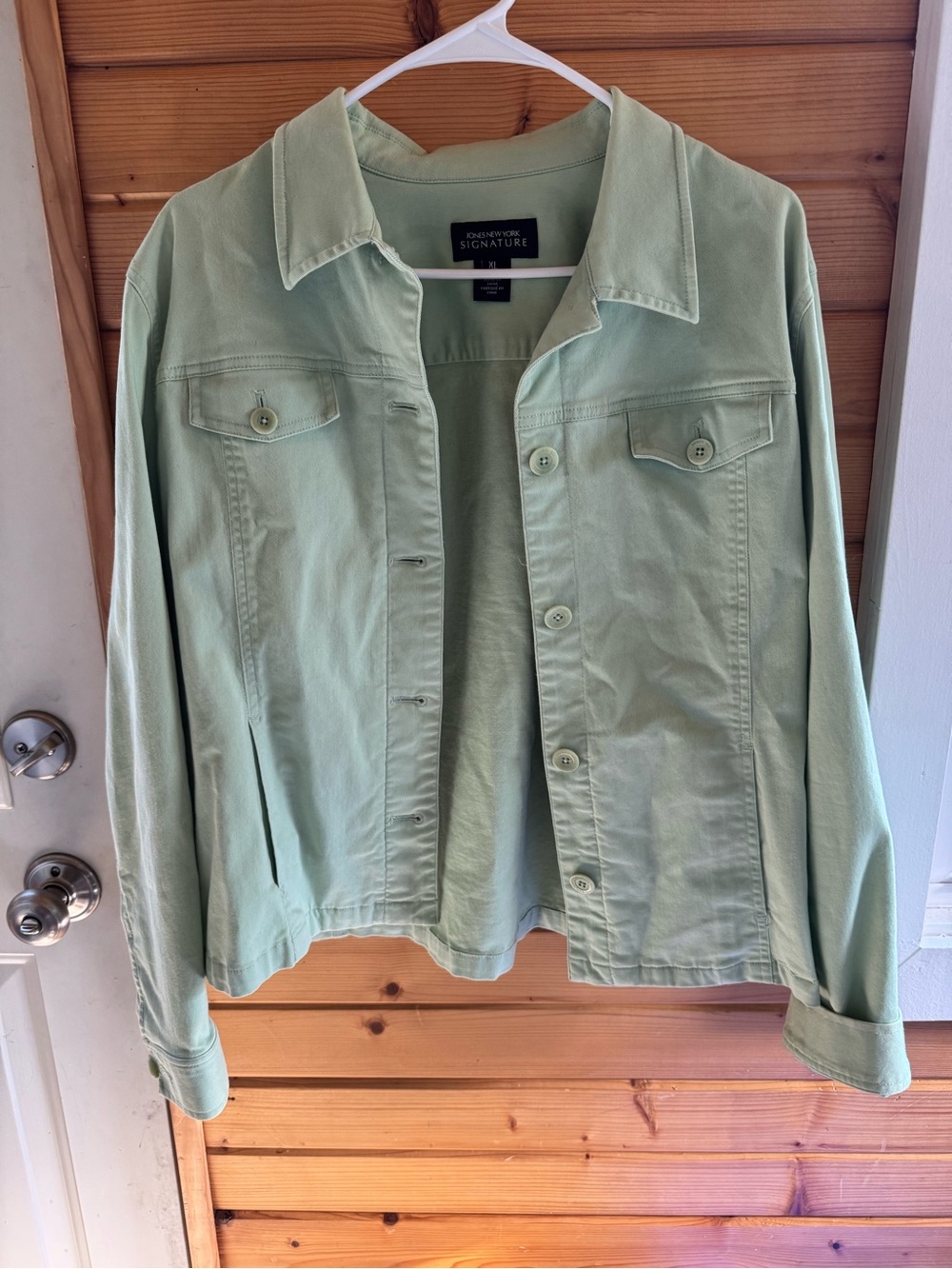 Jones New York Mint Green Jean Jacket